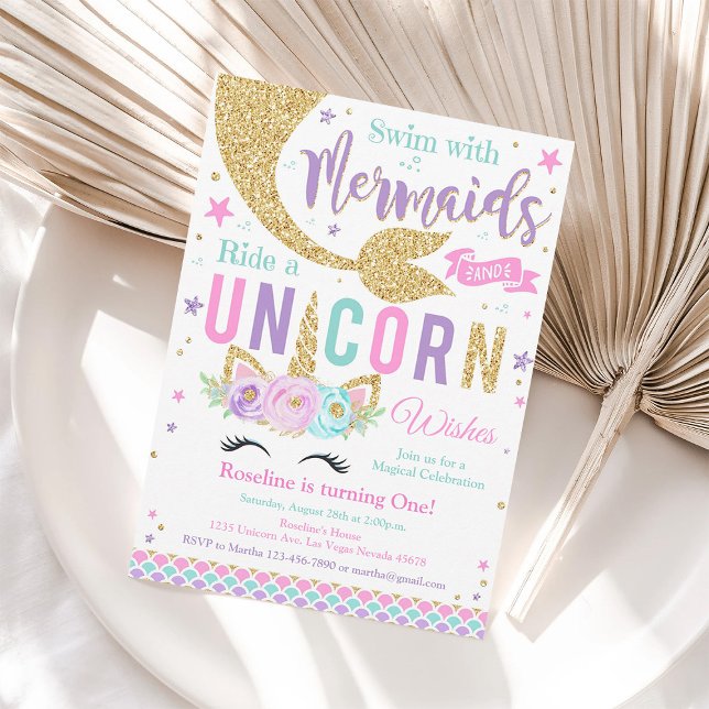 Invitación Besos y unicornio desean cumpleaños de sirvienta u (Subido por el creador)