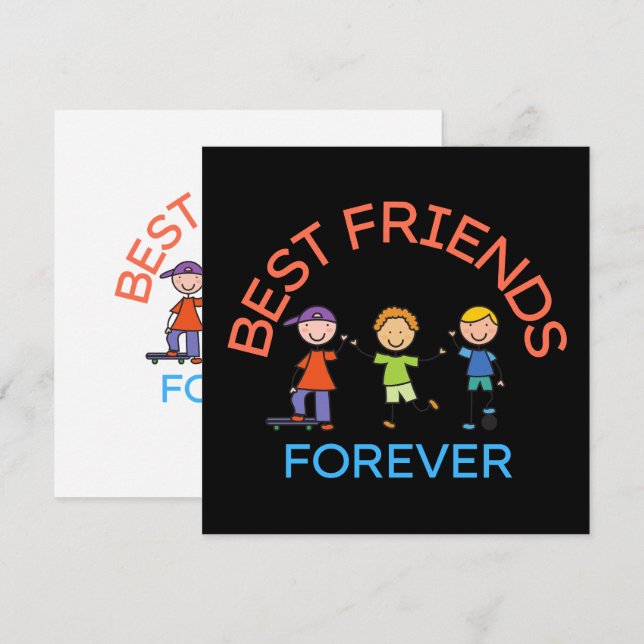 INVITACIÓN BEST FRIENDS FOREVER, FRIENDSHIP, FRIEND DAY (Anverso / Reverso)