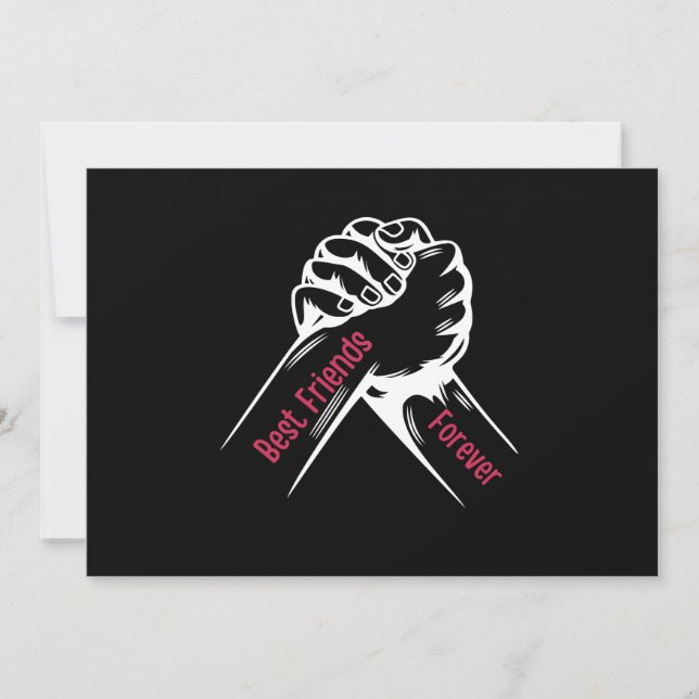 INVITACIÓN BEST FRIENDS FOREVER, MATCHING MY FRIENDS (Anverso)