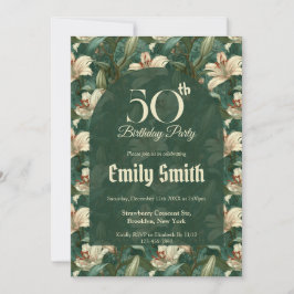 Invitación Best Lilies Accent Women Birthday