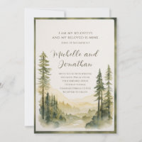 Biblia acuarela de pino arbolado contra Boda crist