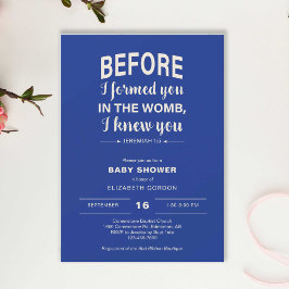 Invitación Biblia contra Baby Shower antes de que te formara 