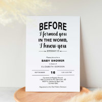 Biblia contra Baby Shower antes de que te formara 