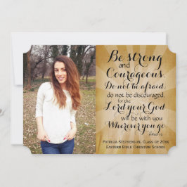 Invitación Biblia cristiana vintage Verse Photo Graduation