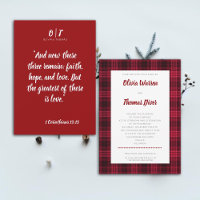Biblia Verse Invierno Acogedor Red Plaid Elegante