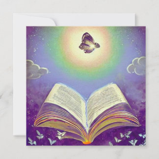 Invitación Biblia y Mariposa