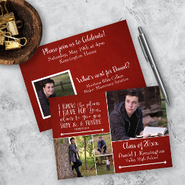 Invitación Bíblica cristiana versus Collage de fotos de gradu