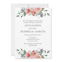 Bíblica de fotos florales rosas Verse Quinceañera