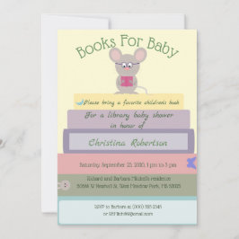 Invitación Biblioteca De Ratones Cutos Baby Shower En Pintas