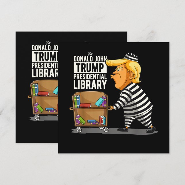 Invitación Biblioteca Presidencial Trump Prisión (Anverso / Reverso)