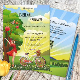 Invitación Bicicleta al aire libre Retro Primavera Verano Duc