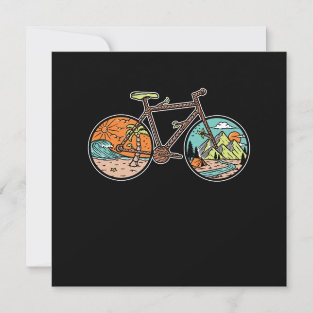 Invitación Bicicleta Bicicleta Naturaleza Bosque Montaña Rega (Anverso)