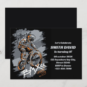 Invitación Bicicleta Bmx ropa urbana de calle con grafitis