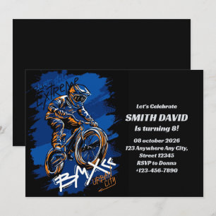 Invitación Bicicleta Bmx Urbana Graffiti ropa de calle Cumple