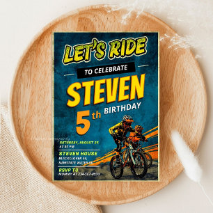 Invitación Bicicleta BMX "Vamos a Montar" Cumpleaños - Estilo