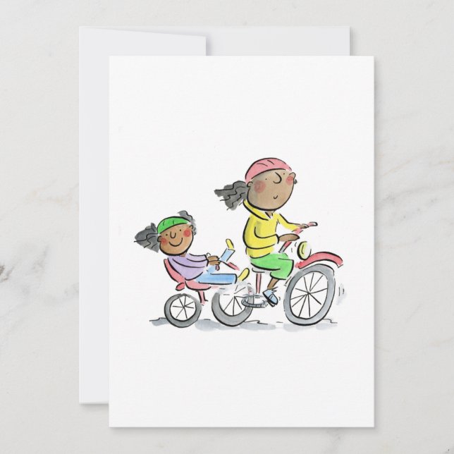 Invitación bicicleta de mamá (Anverso)