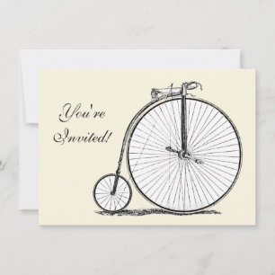Invitación Bicicleta de rueda alta Penny Farthing