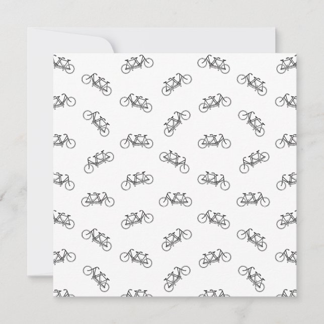 Invitación Bicicleta de tándem de época Dos plazas Bicicletas (Anverso)