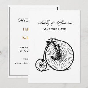 Invitación Bicicleta de velocípedo vintage Penny Farthing