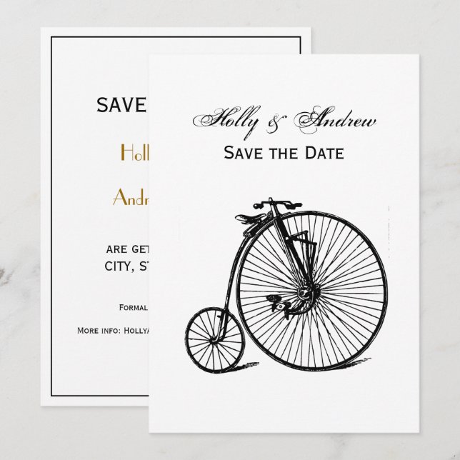 Invitación Bicicleta para bicicletas de avituallamiento Vinta (Anverso / Reverso)
