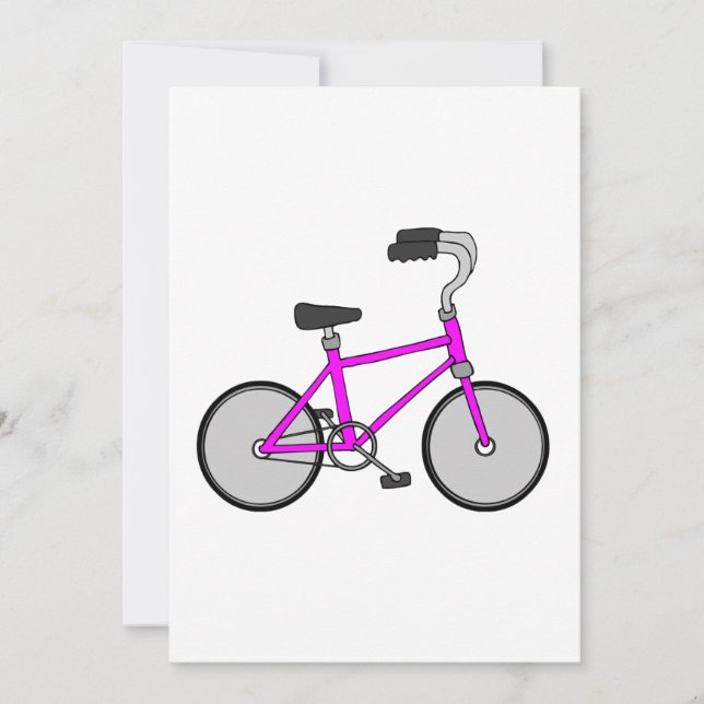 Invitación Bicicleta rosa (Anverso)