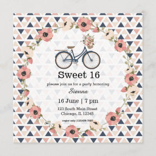 Invitación Bicicleta Tribal