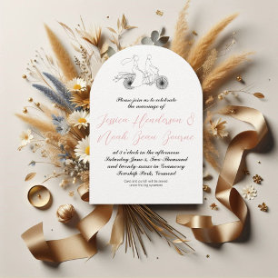 Invitación Bicicleta Vintage Cottagecore Rosa