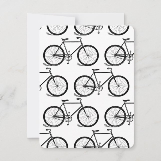 Invitación Bicicletas antiguas Bicicletas Vintage PERSONALIZA (Anverso)