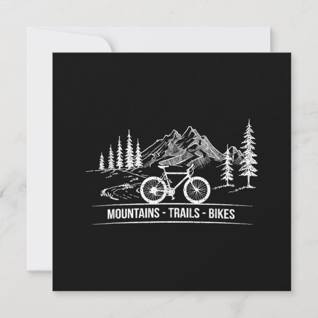 Invitación Bicicletas Mountain Trail - Bicicleta ciclista (Anverso)