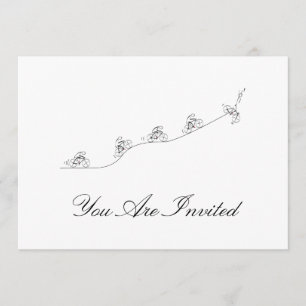 Invitación Bicíclista recorriendo la colina