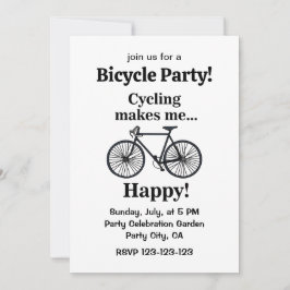 Invitación Bicycle Cycling Biking Party