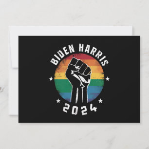Invitación Biden Harris 2024 LGBT Arcoíris Orgullo Gay Elecci