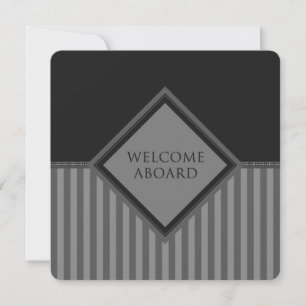 Invitación bienvenida a bordo (diamanteStriped)