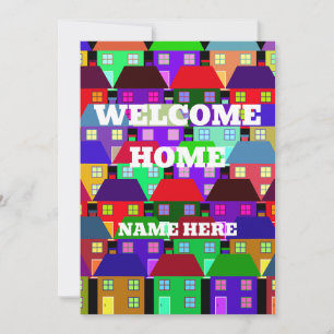 INVITACIÓN BIENVENIDA A CASA CASAS COLORIDAS