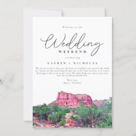 Invitación Bienvenida a Itinerario el fin de semana Boda de S