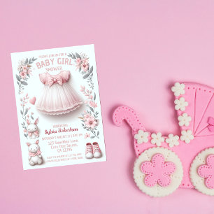 Invitación Bienvenida a la Blossom Gentle: Bebé Chica Ducha