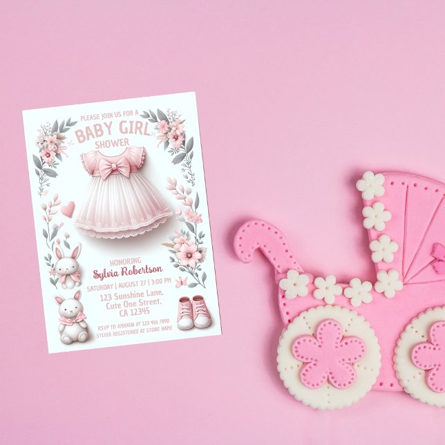 Invitación Bienvenida a la Blossom Gentle: Bebé Chica Ducha (Subido por el creador)