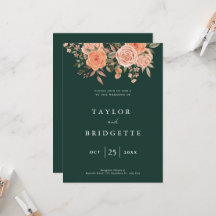 Bienvenida a la elegante boda de otoño con flores 