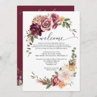 Bienvenida al Boda Itinerario Boda Boho Country