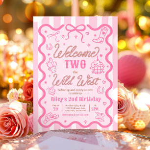 Invitación Bienvenida al Salvaje Oeste Vaquera Cumpleaños 2