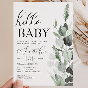 Invitación Bienvenida Bebé Baby Shower de Verdor