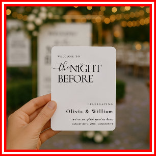 Invitación Bienvenida Boda de la cena antes del ensayo