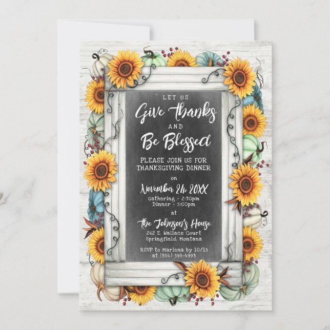 Invitación Bienvenida de la familia Sunflower del Día de Acci (Anverso)