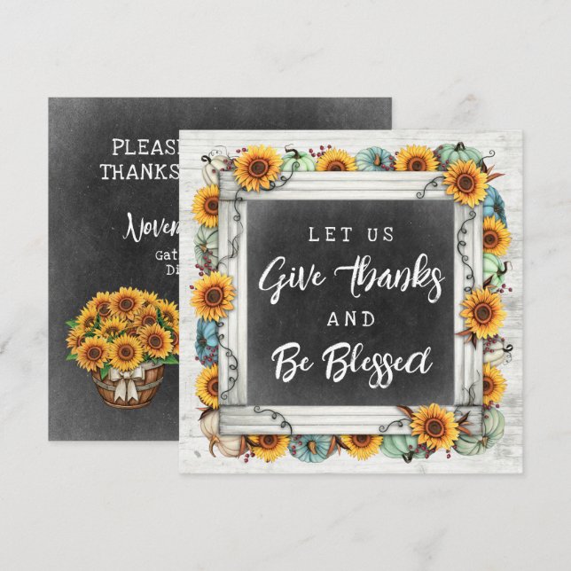 Invitación Bienvenida de la familia Sunflower del Día de Acci (Anverso / Reverso)