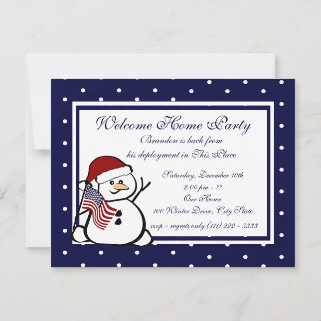 Invitación Bienvenida de vacaciones Casa Militar (Anverso)