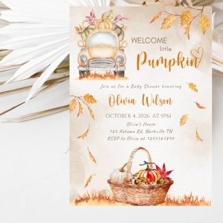 Invitación Bienvenida Fiesta de Baby Shower de Pequeña Calaba