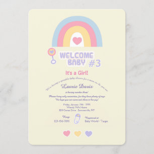 Invitación Bienvenida lluvia de bebé