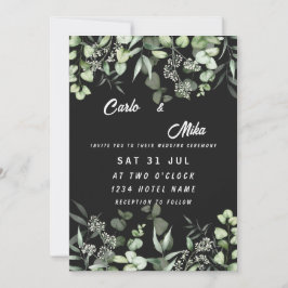 Invitación Bienvenida Minimalista Mint Green Boda