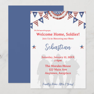 Invitación Bienvenido a Casa Soldado Fiesta Patriótica