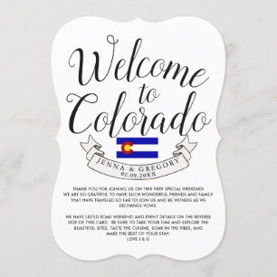 Invitación Bienvenido a Colorado Destino de Boda Personaliz